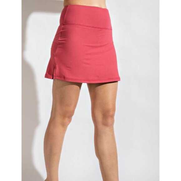 #1262 Rae Mode NWOT Coral Plus Size Active Skort Built in Shorts Sizes 1X-3X